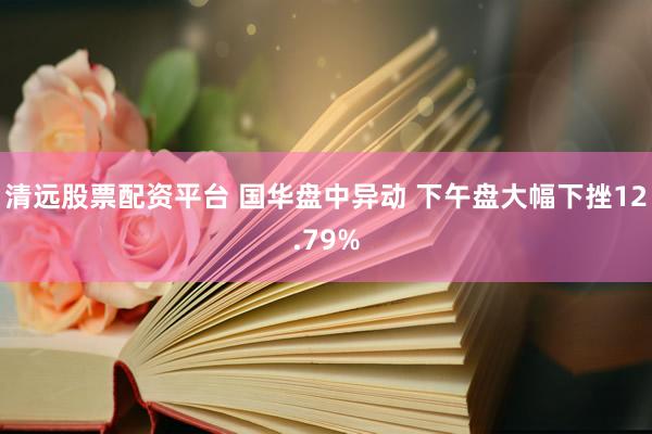 清远股票配资平台 国华盘中异动 下午盘大幅下挫12.79%